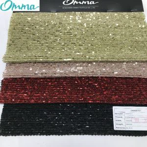 プリーツスパンコール生地